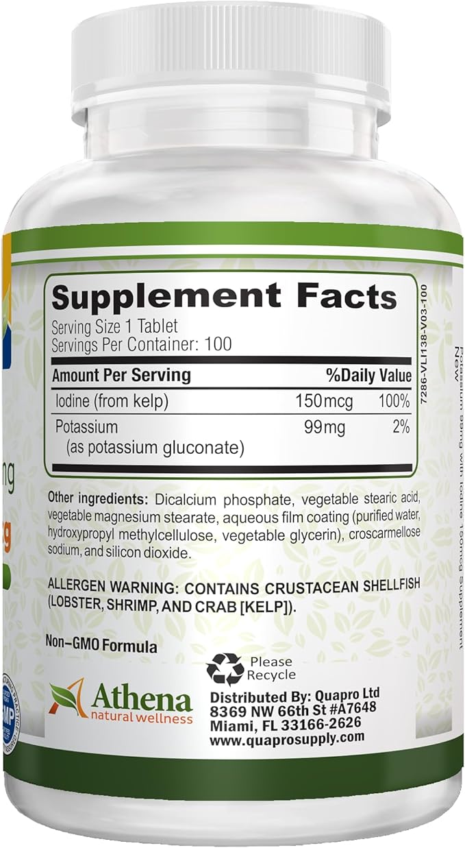 Potassium 99mg with Iodine 150mcg Supplement