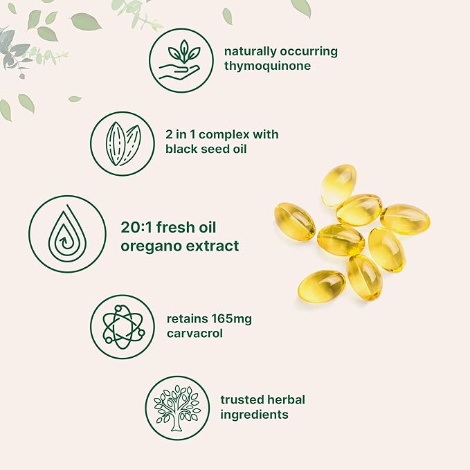 Micro Ingredients Oil of Oregano Softgels 300 Count & Vegan Omega 3 Algae Oil Supplement Bundle 2 Pack | Carvacrol & Thymoquinone | Full Spectrum Omega-3 Alternative