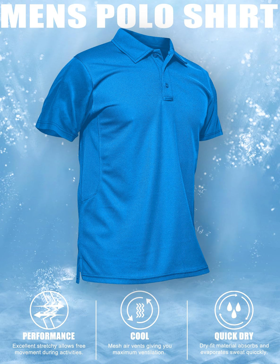 MAGCOMSEN Short Sleeve Polo Shirts for Men Golf Shirts for Men Fall Shirts Mens Golf Shirts Fishing Shirts Work Shirts Casual Shirts Quick Dry Shirts Summer Shirts Golf Polo Shirts for Men
