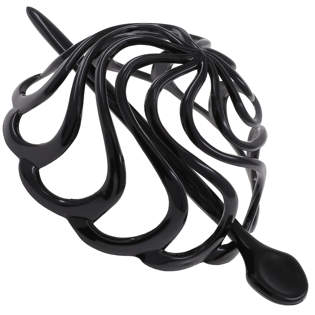 Camila Paris Cp2867 French Hair Bun Clip Maker Cover Cap Holder, Black, Round Dome Bun Hair Clip For Women Hair Updo, Styling Ha