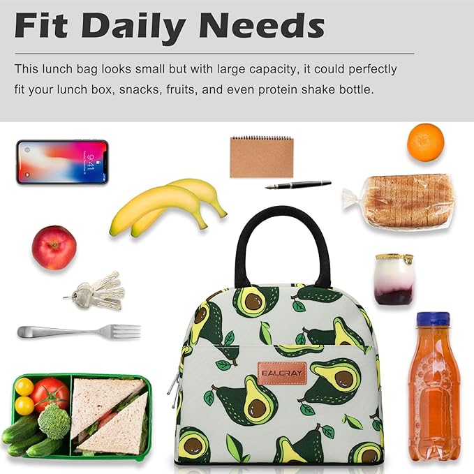 BALORAY Lunch Bag for Women Men Insulated Lunch Box for Adult Reusable Lunch Tote Bag for Work, Picnic or Travel