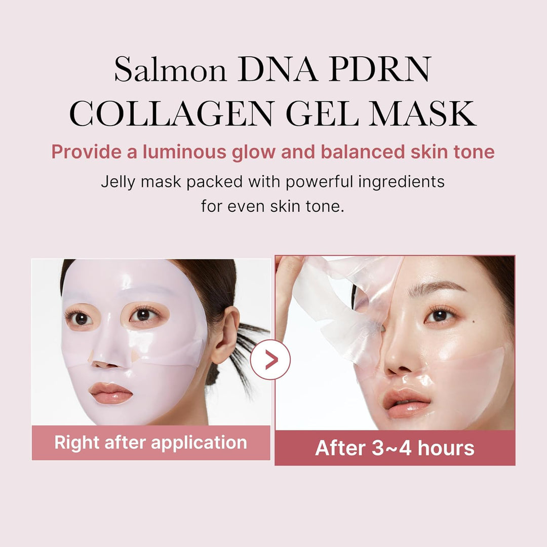 Medicube Salmon DNA PDRN Collagen Jelly Mask | Hydrating Overnight Gel for Glass Skin – 28g, 4 Pack