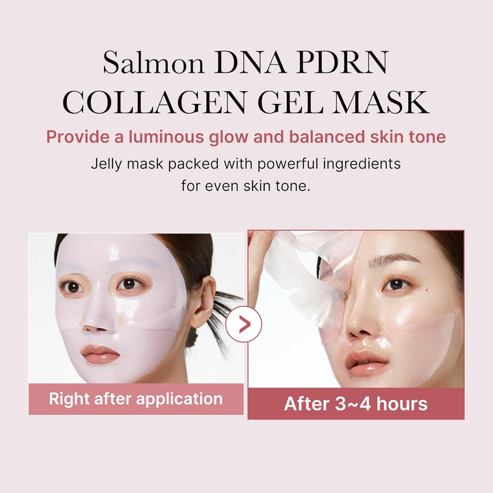 Medicube Salmon DNA PDRN Collagen Jelly Mask | Hydrating Overnight Gel for Glass Skin – 28g, 4 Pack