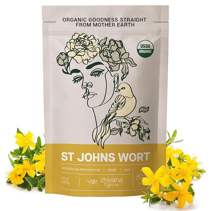 Saint John's Wort – Organic St Johns Wort Tea - Te De Hierba de San Juan Organica - St Johns Wart - St Johns Worts Plant (Hypericum Perforatum) – Large Bag 10 oz