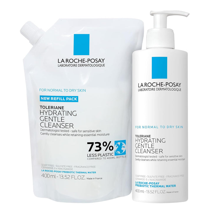 La Roche-Posay Toleriane Hydrating Face Cleanser | Niacinamide & Ceramides | Fragrance-Free for Sensitive Skin