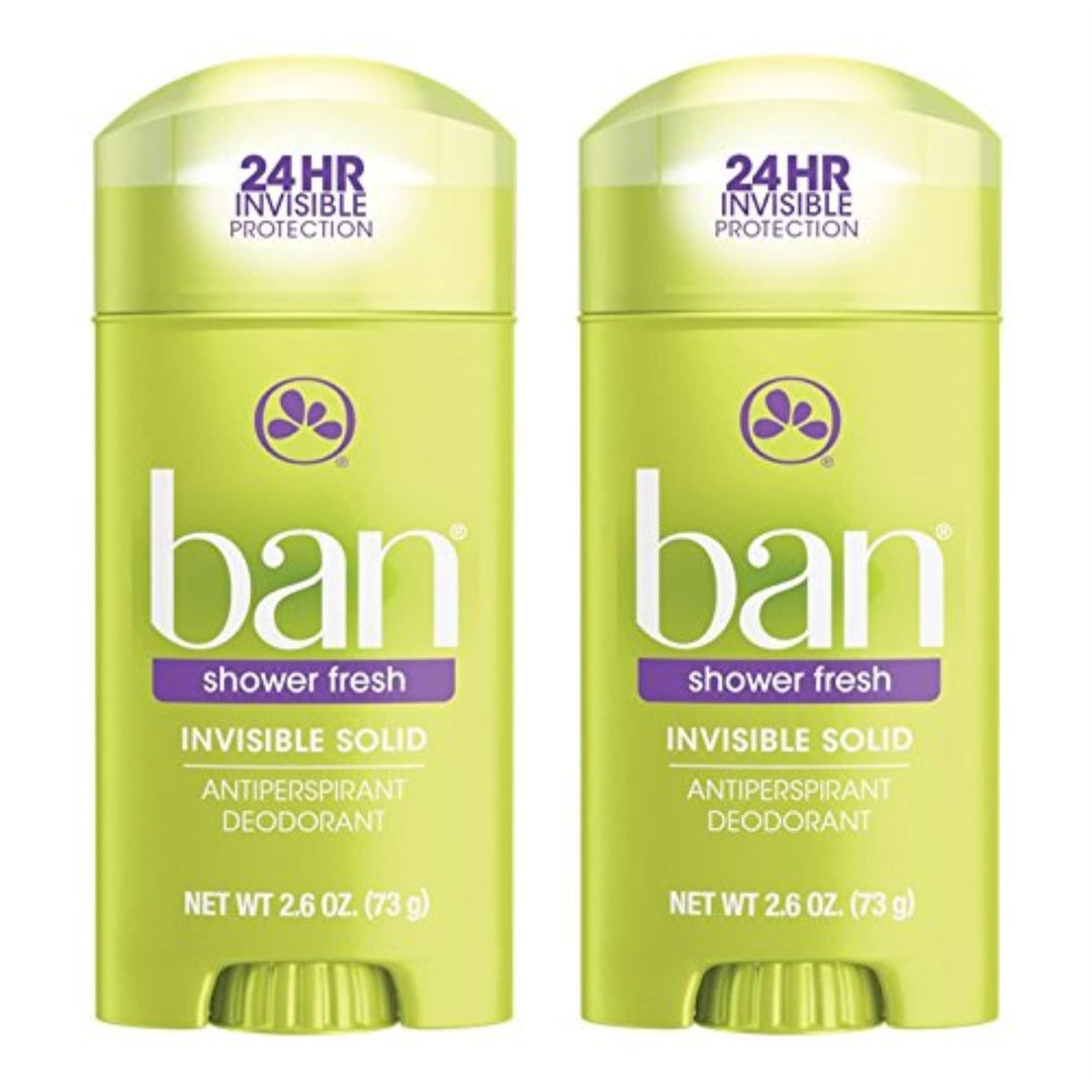 Ban Deodorant 2.6 Ounce Invisible Solid Shower Fresh (76Ml) (2 Pack)