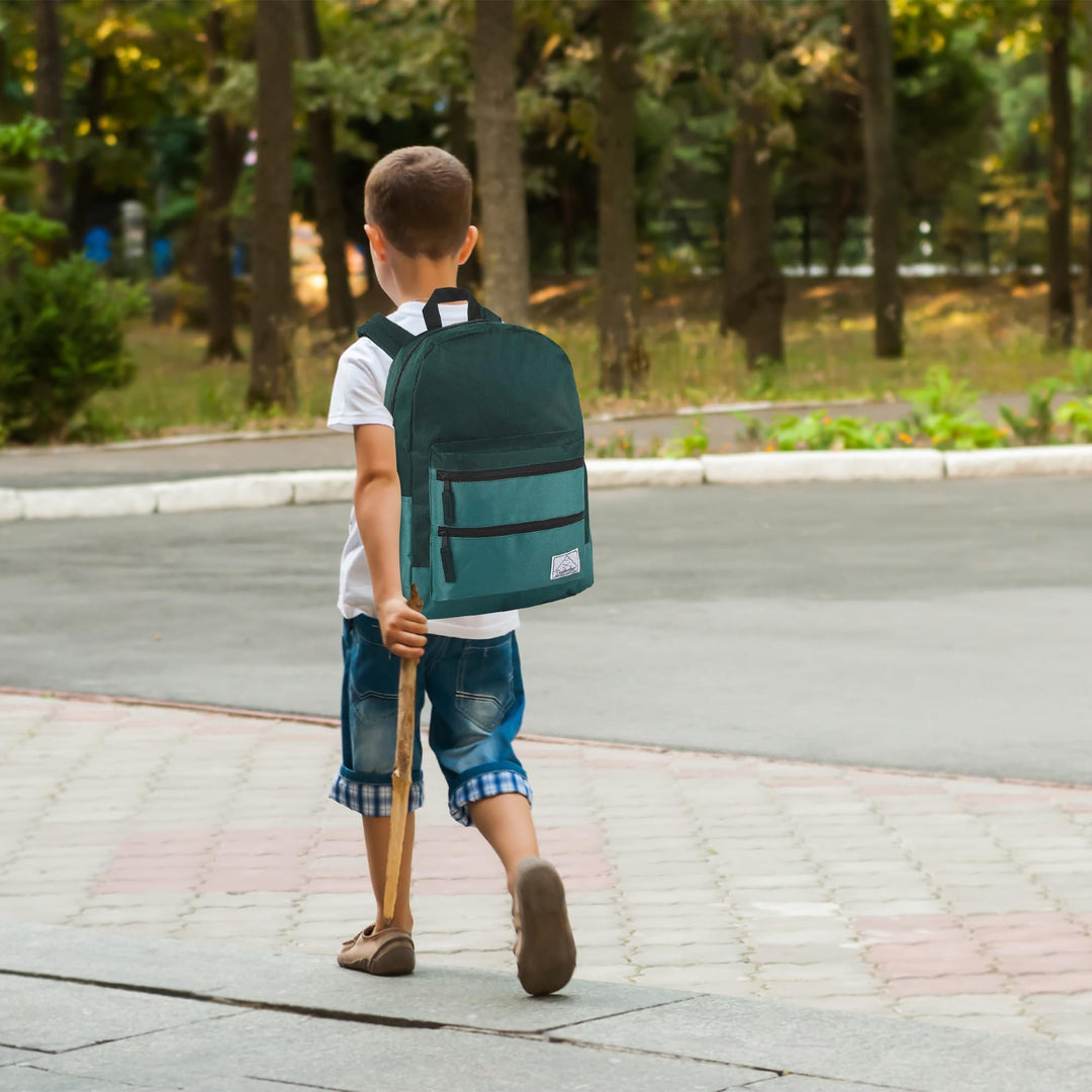Trail maker Multi Pocket Multicolor Backpack with Adjustable Padded Straps (Forest)