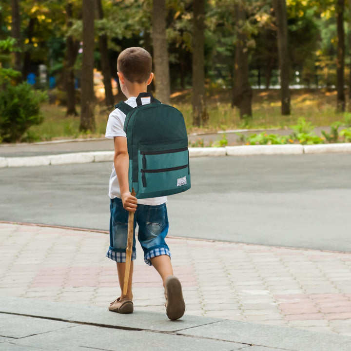 Trail maker Multi Pocket Multicolor Backpack with Adjustable Padded Straps (Forest)