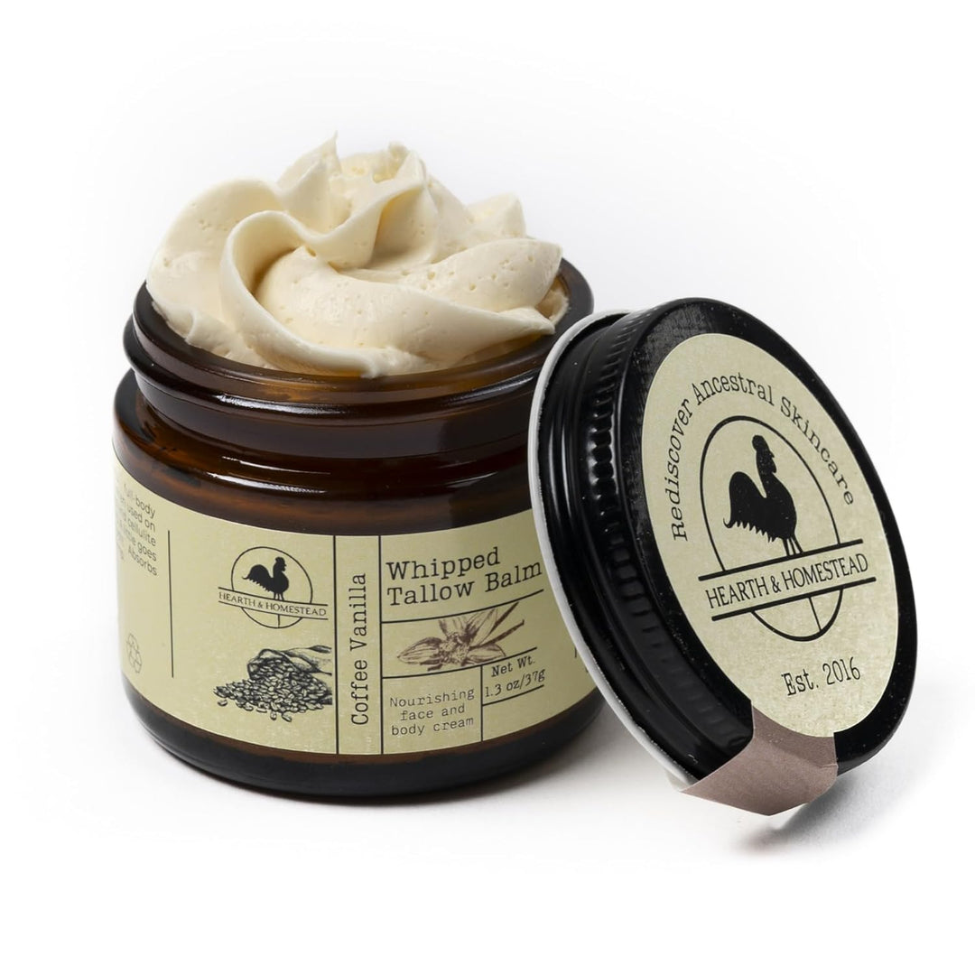 Handmade Organic Whipped Tallow Balm | Vanilla Orange | 1.3 Oz for Eczema & Rosacea