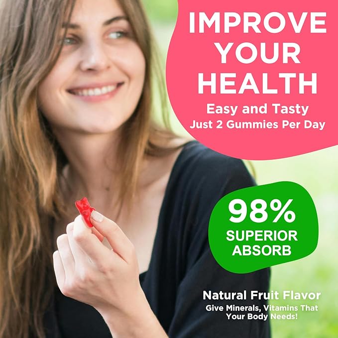 Calcium Magnesium Zinc Gummies with Vitamin D3, Sugar Free Calcium Gummies for Women Men, High Potency Magnesium Gummies for Bone & Muscle & Immune Health, Raspberry Flavor - 120 Count