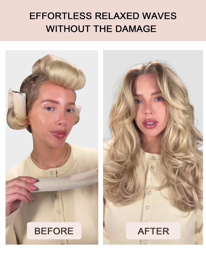 YOSHUYUKI Heatless Hair Curler to Sleep in No Heat Satin Heatless Curls Overnight Rods Curling Set Jumbo Large Foam Sponge Hair Rollers Curlers for Long Short Hair Volume Women Styling Tools Violet