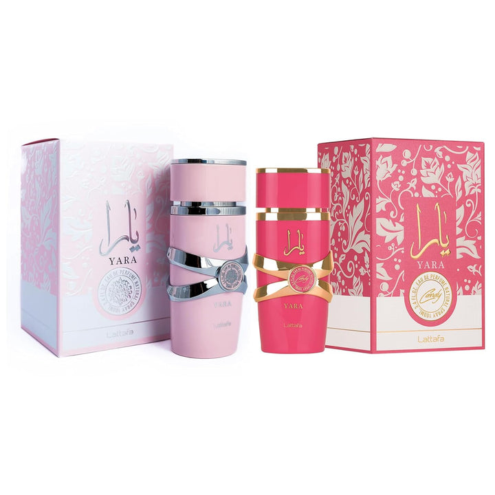 Lattafa Yara 5th Anniversary Eau de Parfum Gift Set | Floral & Fruity | 2 x 3.4 Oz