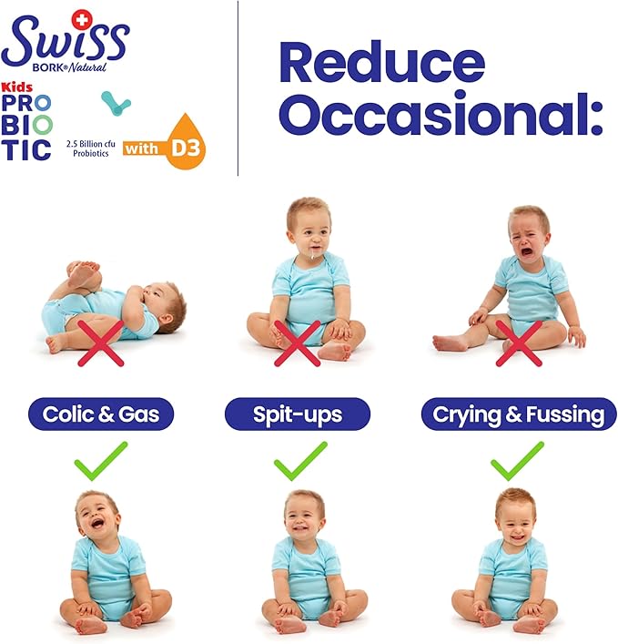 Baby Probiotic Drops with Vitamin D3 — Kids Probiotics for Gut Health, Effective Digestive Support, and Colic Relief – 10ML & 45 Days’ Supply (Halal)