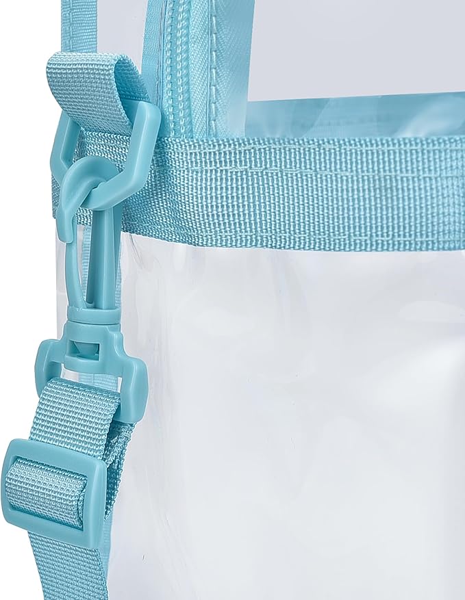 USPECLARE Clear Tote Stadium Approved, Security Travel & Gym Clear Bag for Work Sports Games Concerts