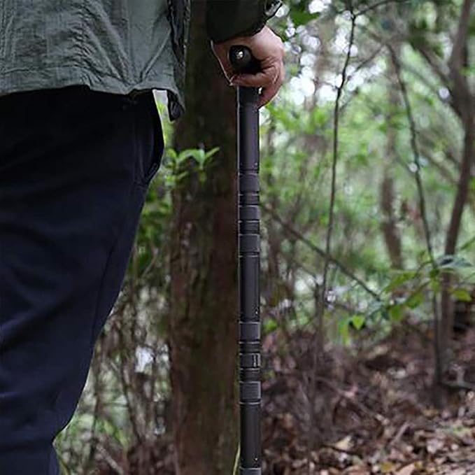 aiGear Walking Hiking Stick with Compass and Whistle, 15 in 1 Survive Walking Hiking Stick Outdoor Trekking Poles with Solid Durable Survive Tools 7 Tubes