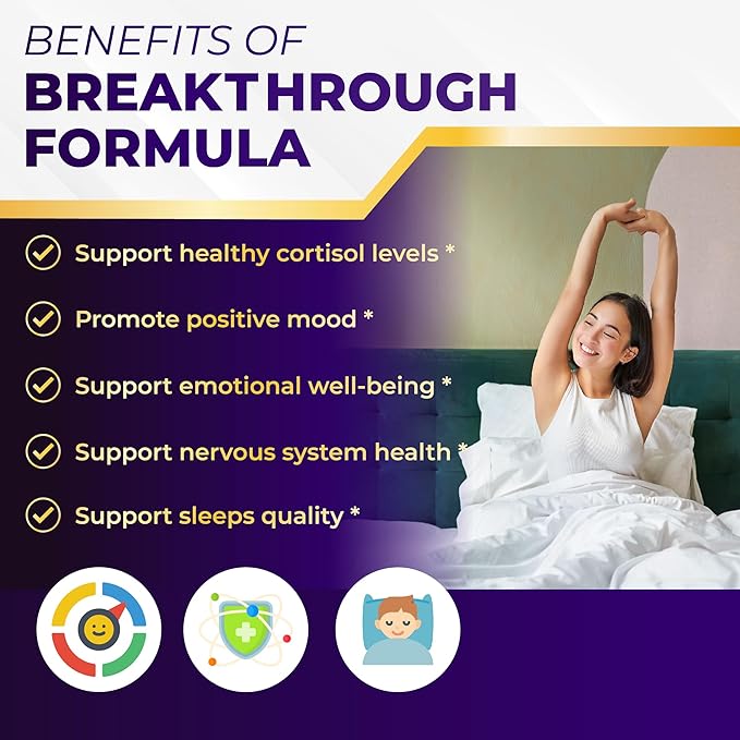 GriMed Ashwagandha Rhodiola 14,150mg - x 10 Power with St.John's Wort, L-Theanine - Restore & Relax, Restful Sleep - USA Made & Tested (90 Count (Pack of 1))