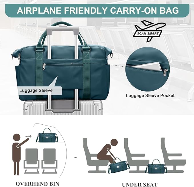 Travel Duffel Bag,Sports Tote Gym Bag,Shoulder Weekender Overnight Bag for Women