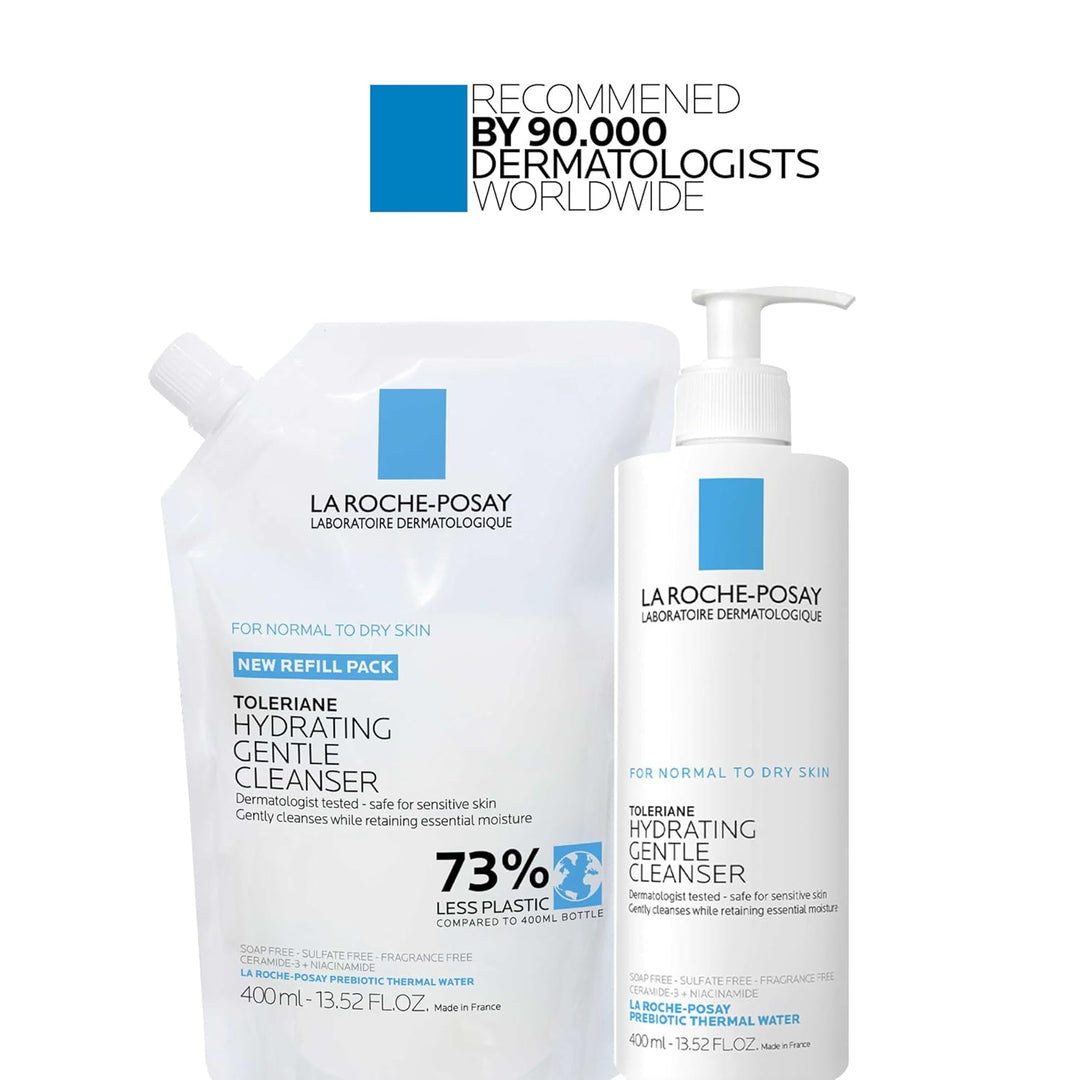 La Roche-Posay Toleriane Hydrating Face Cleanser | Niacinamide & Ceramides | Fragrance-Free, For Sensitive Skin