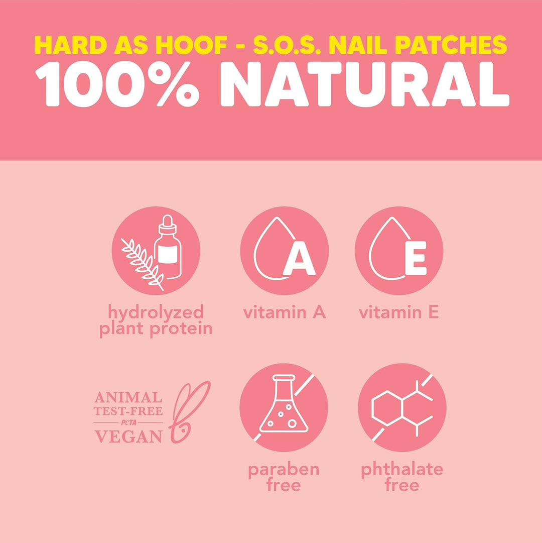 Onyx Hard As Hoof Nail Patches | Strengthening Treatment for Nail Growth - 20 Count