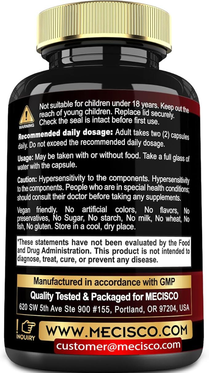 7-in-1 Ginger Root Supplement with Turmeric Curcumin, Berberine, Peppermint Leaf, Astragalus Root, Ceylon Cinnamon, Beet Root - 200 Capsules