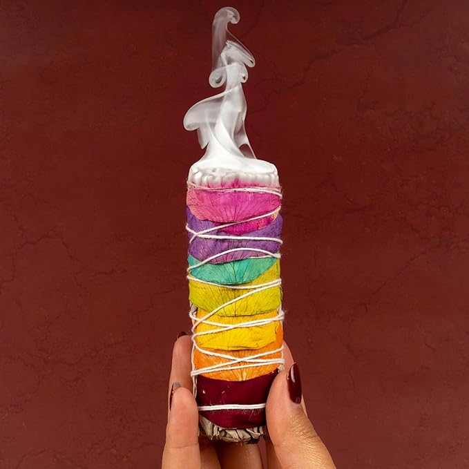 4 pc Sage Smudge Sticks with White Sage, Dragons Blood, Chakra Sage, Lavender Sage, Turkey Feather, & Smudging Guide – Home Cleansing, Energy Healing, Meditation, Reiki, & Clearing Negative Energy