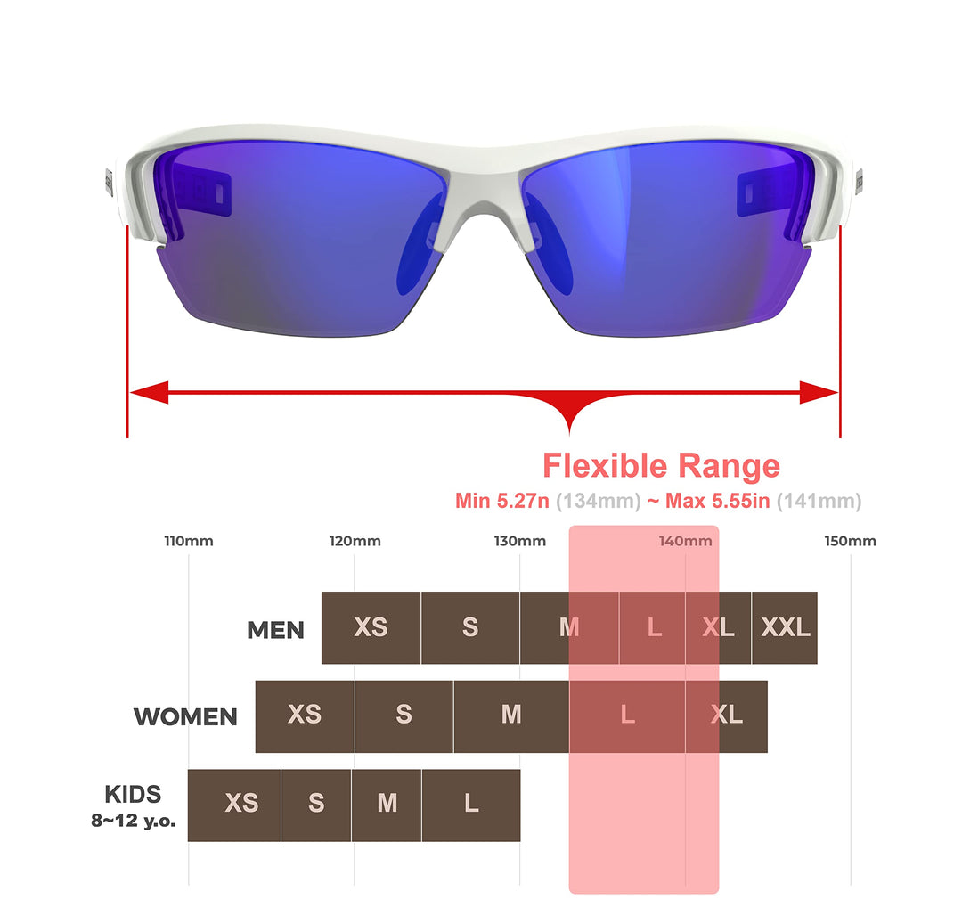 QOOL TIMES Living out your J13 Blue Polarized Fishing Sunglasses for Men Women, UV400 Volleyball Running Driving Golfing Cycling Full Pack Case Pouch and Strap