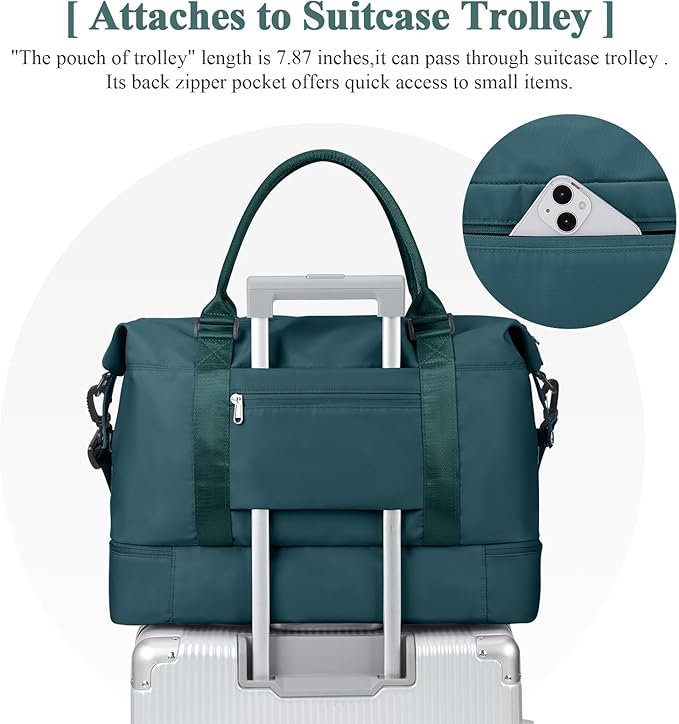 Travel Duffel Bag,Sports Tote Gym Bag,Shoulder Weekender Overnight Bag for Women