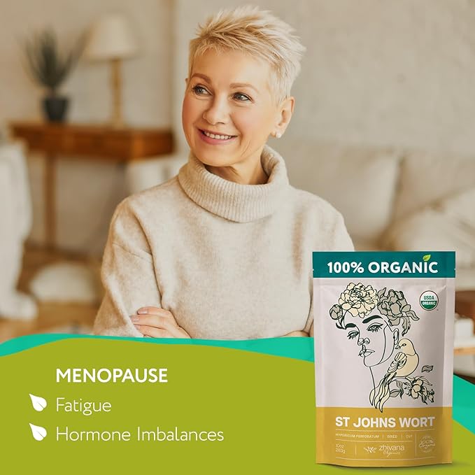 Super Value Pack 5 LB - Organic St Johns Wort Tea - Saint Johns Wart - Stress Relief - Nervous System Support