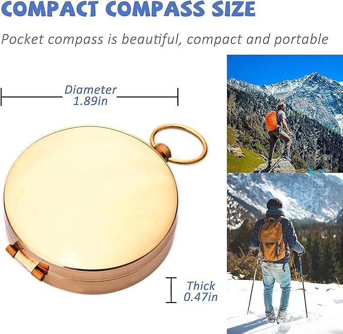 Camping Survival Compass for Hiking, Kids, Camping Hunting, Outdoor Military Navigation Tool