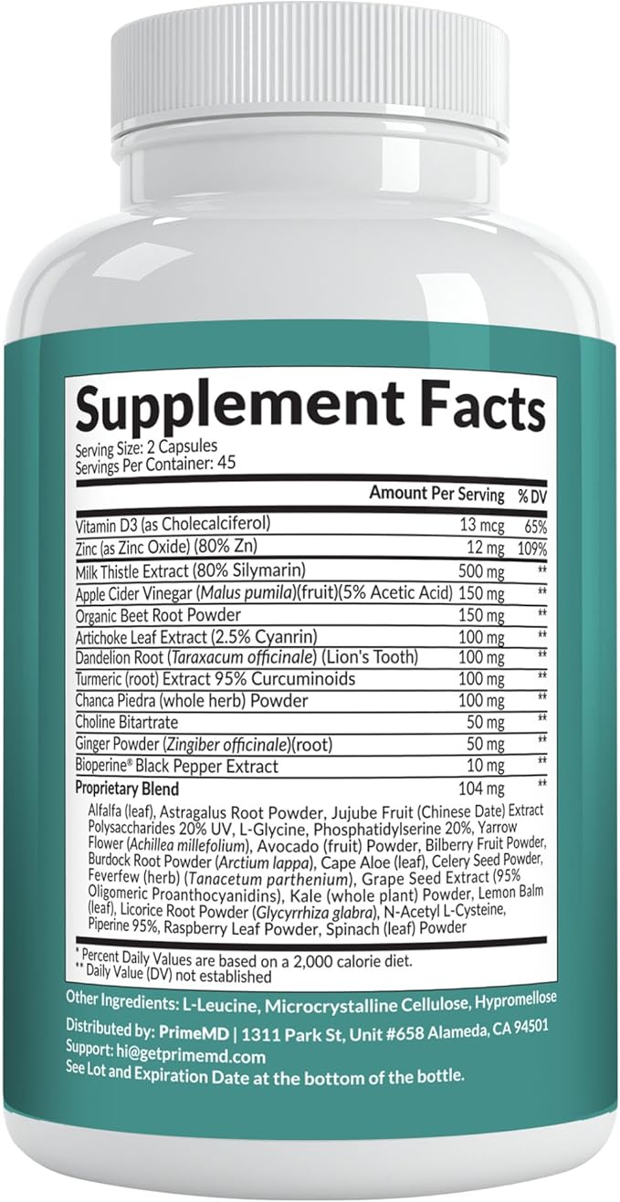 32-in-1 Liver Cleanse Detox and Repair with Milk Thistle, Silymarin, Artichoke Extract and Beetroot Powder for Liver Support - Liver Supplement with Active Liver Health Formula - 1426mg (90ct)