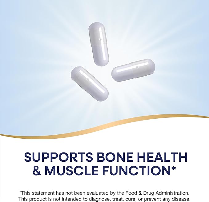 Nature's Way Calcium & Magnesium Mineral Complex, Supports Bone Health & Muscle Function,* 750 mg per 3-Capsule Serving, 100 Capsules (Packaging May Vary)