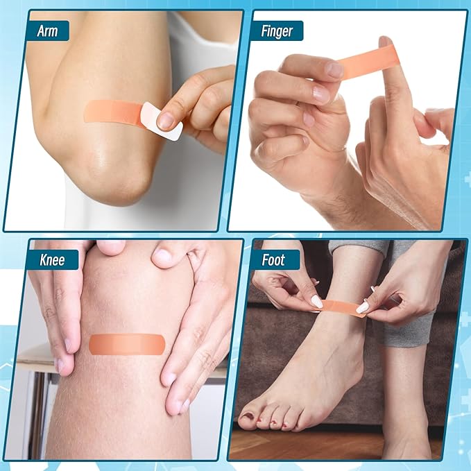 Timgle 1500 Pcs 3/4" x 3" Adhesive Bandages Bulk Waterproof Adhesive Breathable Bandages for Sensitive Skin School Nurses Businesses Travel First Aid Kits Homeless Care Supplies Donations