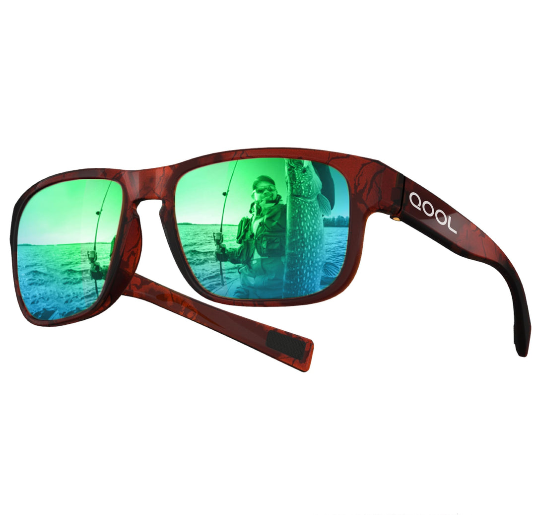 QOOL TIMES Living out your F11 HD Polarized green lens Casual Sunglasses Men Women Running Driving