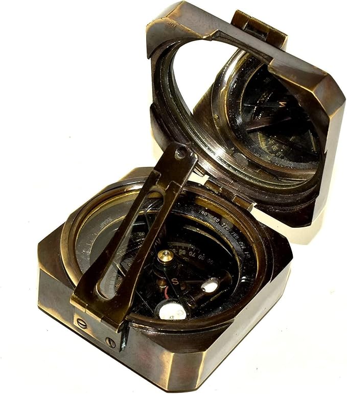 Antique Compass Solid Brass Heavy Compass Vintage Style Brass Compass Compass 3 Inch Nautical Compass Bronze Compass Professional Outdoor Compass Collectibles Compass Gift Item