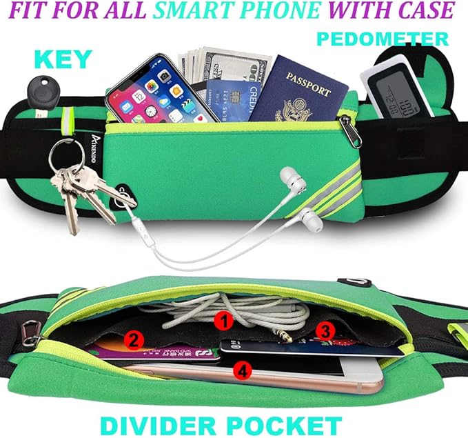 Fanny Pack Waist Pack,Running Belt for Phone,Cool Gifts Presents ideas for Runners Mom Christmas,Travel Money Belt Cell Phone Holder for Dog Walking, Fitness, Exercise, Hiking Lake Blue