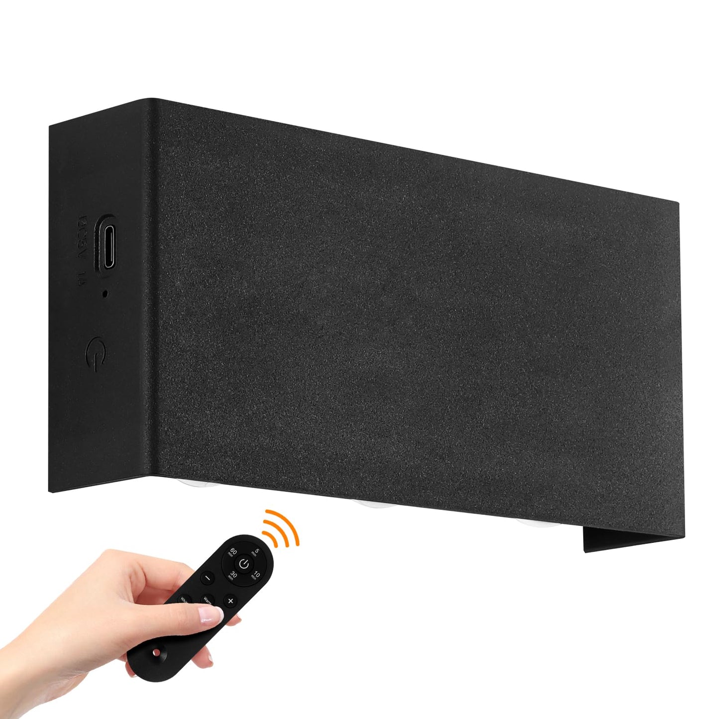 ALLOMN Dimmable LED Wall Lamp Indoor, Magnetic LED Wall Light with Warm/Natural/White Light, Touch Adjustable Brightness Wall Sconce with Remote Control for Bedroom Living Room Corridor Stair