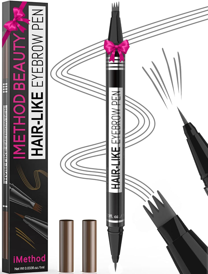 iMethod Microblading Eyebrow Pen | 2-in-1 Dark Brown Eyebrow Pencil for Women