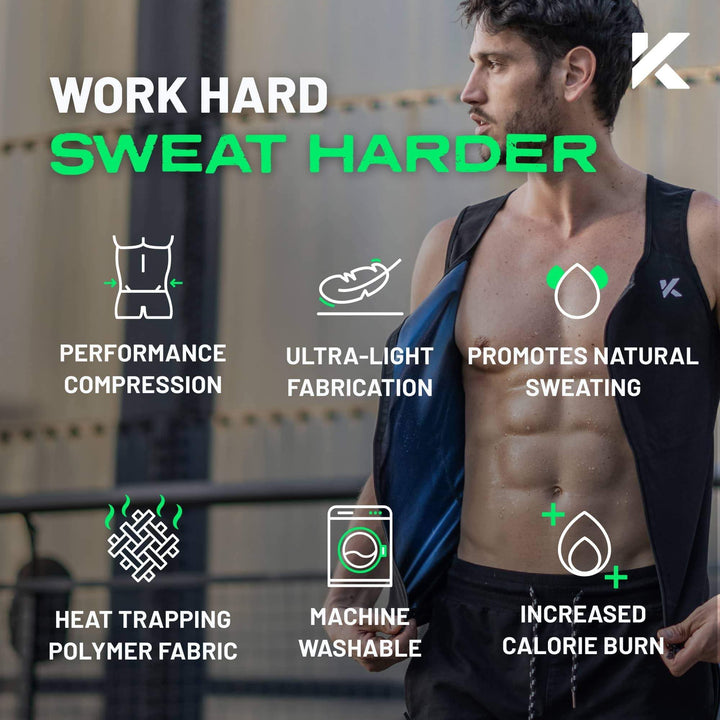 Kewlioo Men's Heat Trapping Zipper Sweat Enhancing Vest - Zip Up Compression Vest Shirt Shapewear Top - Gym Exercise Versatile Heat Shaper Jacket (Gray Camo, S/M)