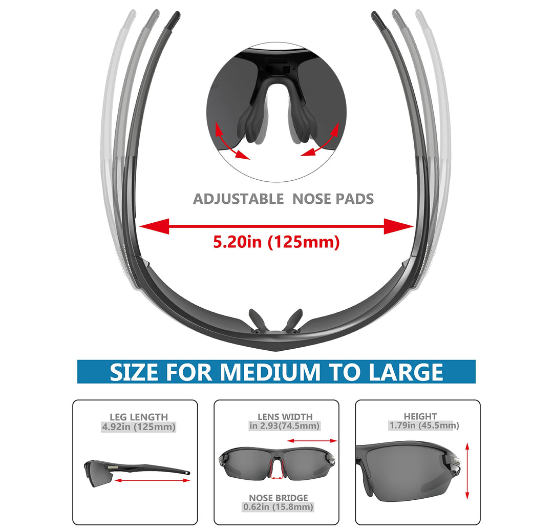 QOOL TIMES Living out your J50 Mens Fishing Sunglasses Polarized for Women UV400