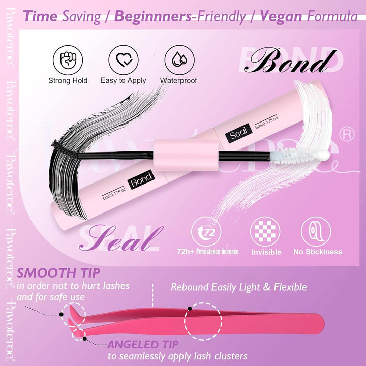 40D Cluster Eyelash Extensions | 280pcs Mix Length 9-16mm | Self-Application