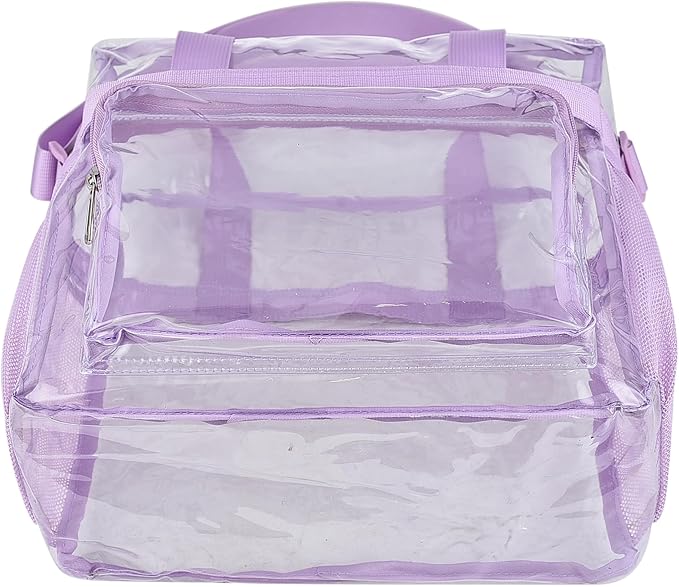 USPECLARE Clear Tote Stadium Approved, Security Travel & Gym Clear Bag for Work Sports Games Concerts