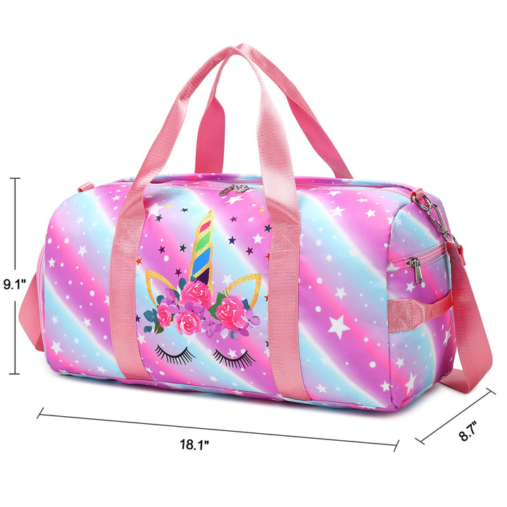 Duffle Bag for Grils Sport Gym Bag Weekender Carry On Workout Duffel Overnight Shoulder Bag with Shoe Compartment (purple)