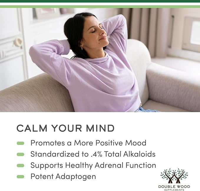 Kanna Extract Supplement (Sceletium Tortuosum) - 50mg Per Capsules, 120 Count - for Relaxation and Peace of Mind (Min .4% Total Alkaloids) Non-GMO, Gluten Free, Vegan Safe by Double Wood