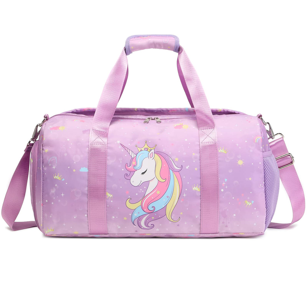 Sports Duffel for Girls Dance Bag Teens Duffle Bag Girls Weekender Bag Teen Gym Bag Travel Ballet Bag with Shoe Compartments