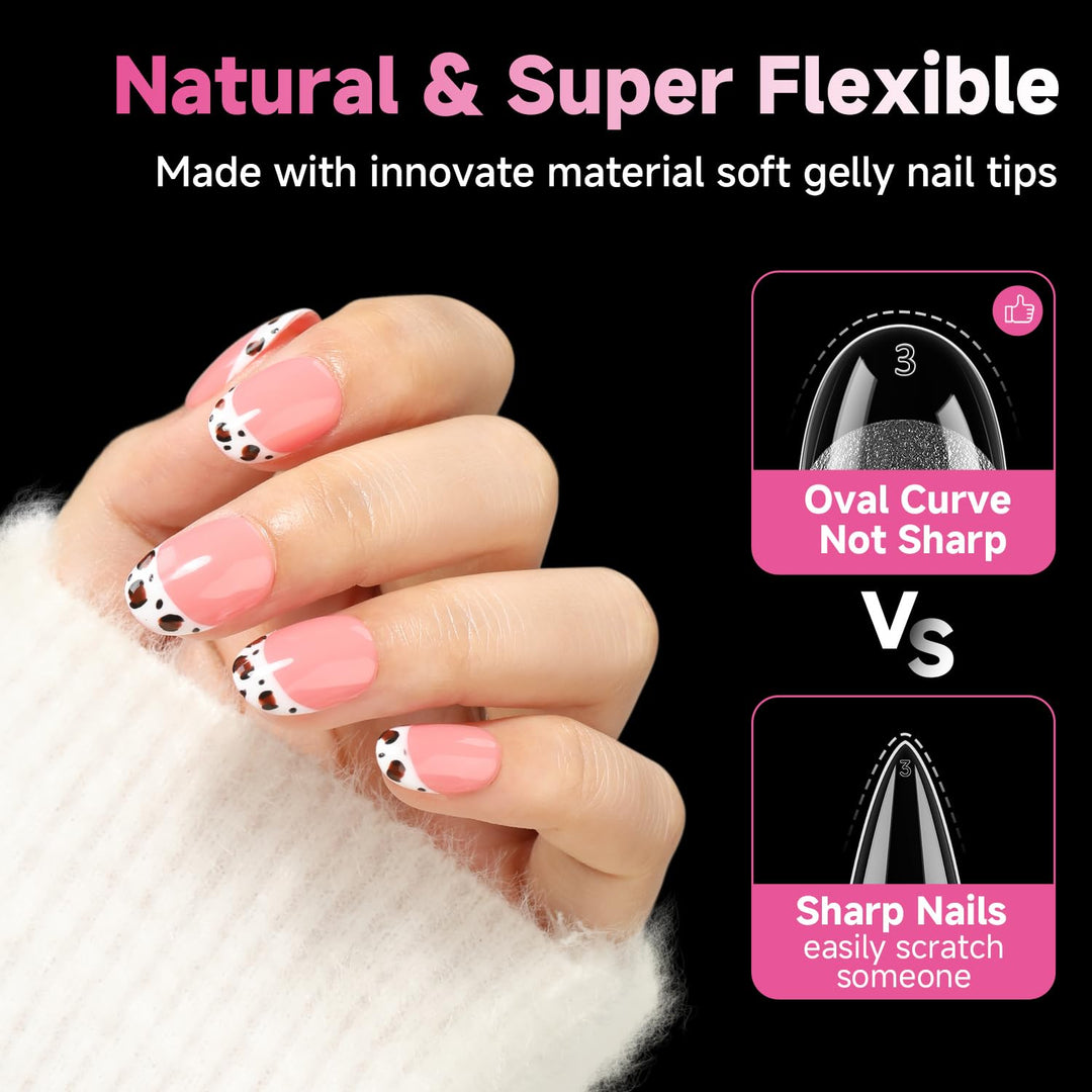 XXL Square Gel Nail Tips | 120 PCS Extra Long | No C Curve | DIY Home Use