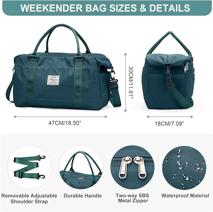Travel Duffel Bag,Sports Tote Gym Bag,Shoulder Weekender Overnight Bag for Women