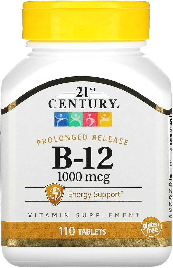21st Century B 12 1000 mcg Prolonged Release Tablets, 110 Count