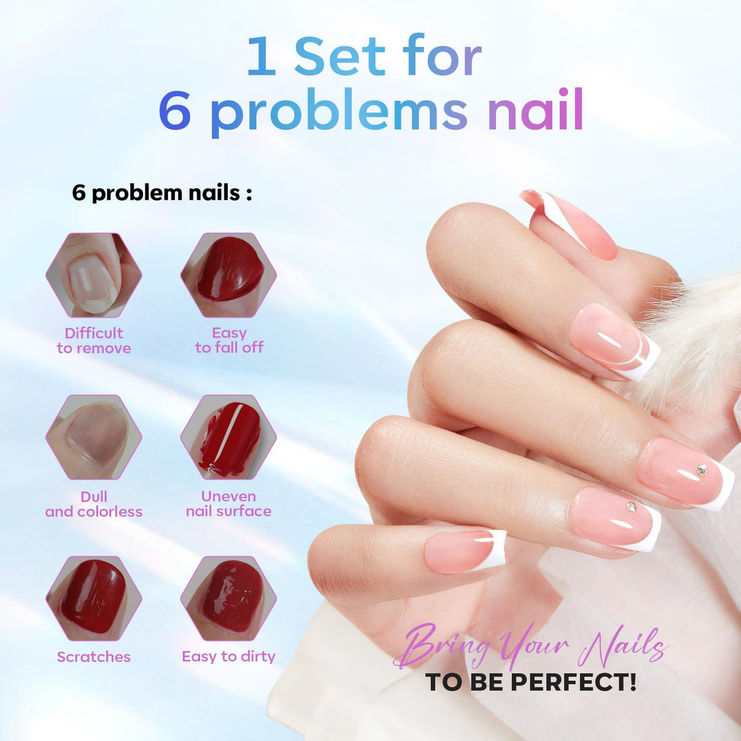 Builder Gel | Jelly Pink 6-In-1 Rubber Base Coat for Fragile Nails
