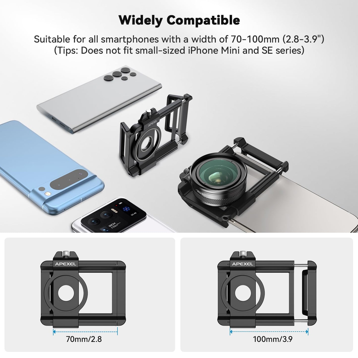 10-20x Zoom Macro Lens Set with Fill Light for Smartphones, Macro Phone Lens with Universal Lens Clip, HD Photography for iPhone and Android Phones