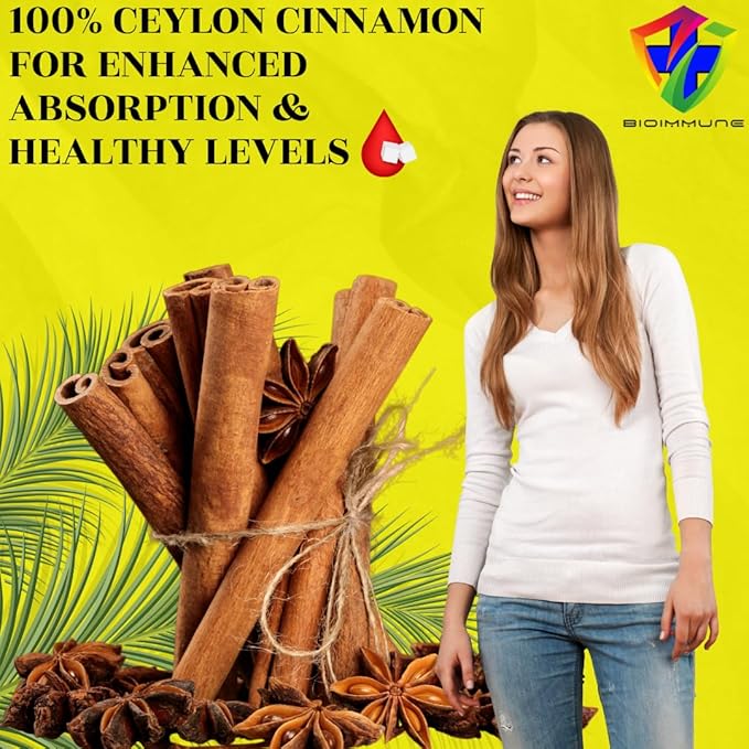 Berberine Supplement 15X Potency, Ceylon Cinnamon for Enhanced Absorption & Synergistic Effects. 8,500mg Per Capsule